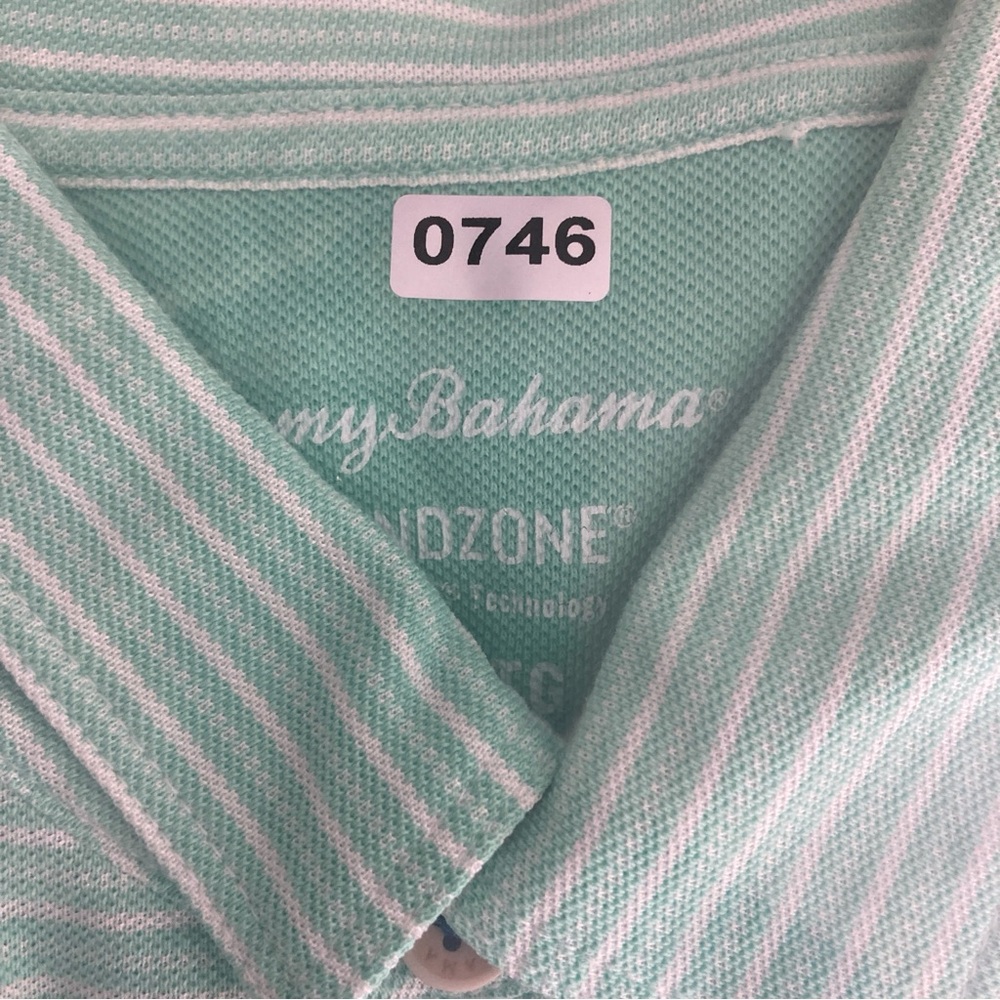 Tommy Bahama IslandZone Polo Shirt Mens XXL /TTG Green Solid Knit Soft Casual - Picture 15 of 15